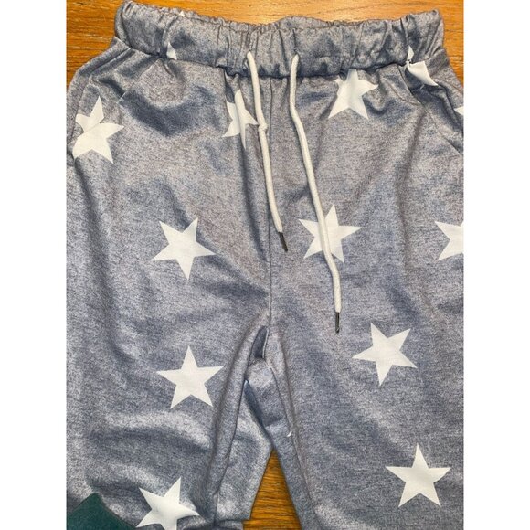 Star Patterned Drawstring Pajama Pants With Elastic Waist - Picture 2 of 5